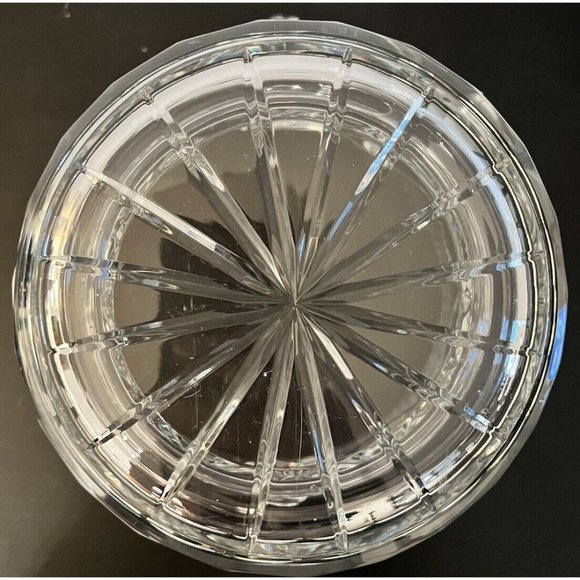 Genuine Hand Cut Zawiecie 24%  Lead Clear Crystal Ice Bucket With Handle Poland - Picture 8 of 8